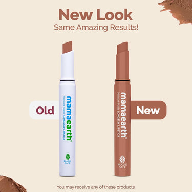 Mamaearth Moisture Matte Longstay Lipstick With Avocado Oil & Vitamin E For 12 Hour Long Stay-04 Cinnamon Nude - 2 G